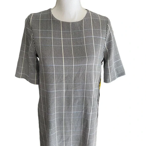 Zara Houndstooth Shift Dress Size M - Picture 6 of 6